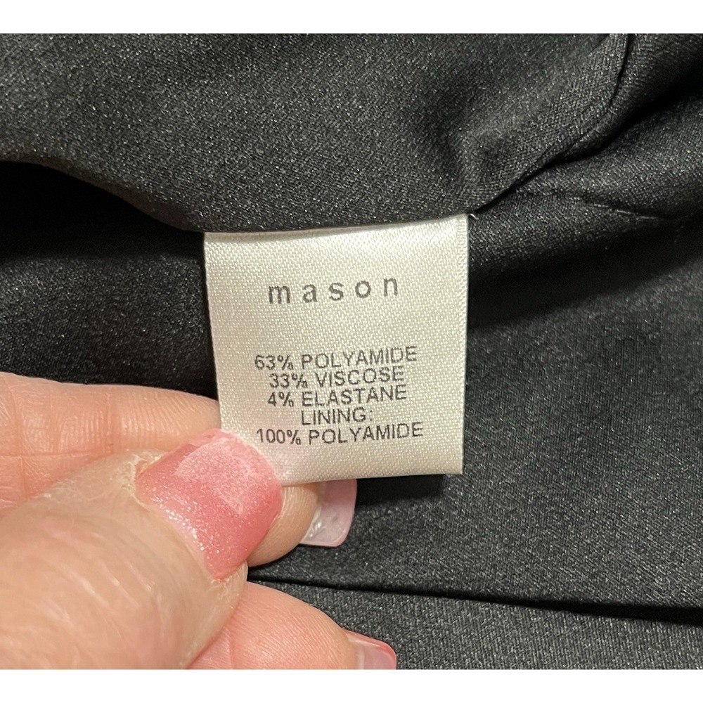 MASON Black Maxi Dress Front Cutout Sleeveless Fit Flare Mermaid Size 4 Formal - Picture 11 of 12
